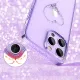 Silicone case with Swarovski Kingxbar Wish Series crystals for iPhone 14 Pro - purple