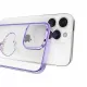 Silicone case with Swarovski crystals Kingxbar Wish Series for iPhone 14 Plus - purple