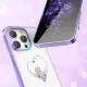 Silicone case with Swarovski Kingxbar Wish Series crystals for iPhone 14 Pro Max - purple