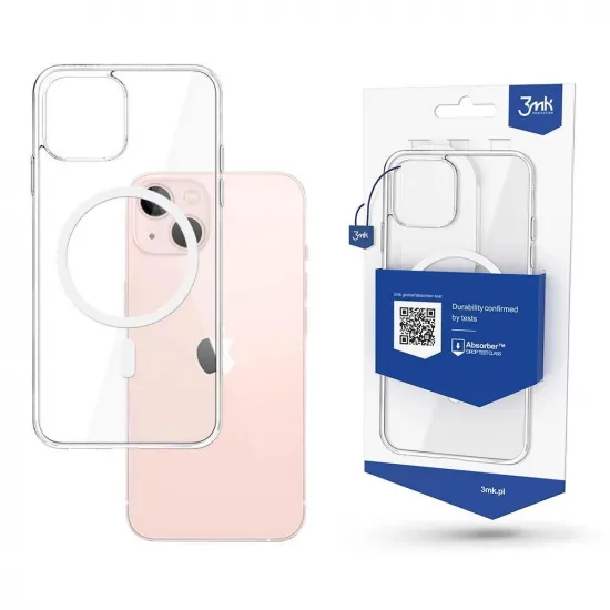 Case for iPhone 14 Plus compatible with MagSafe from the 3mk MagCase series - transparent