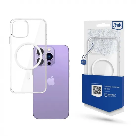 Case for iPhone 14 Pro compatible with MagSafe from the 3mk MagCase series - transparent