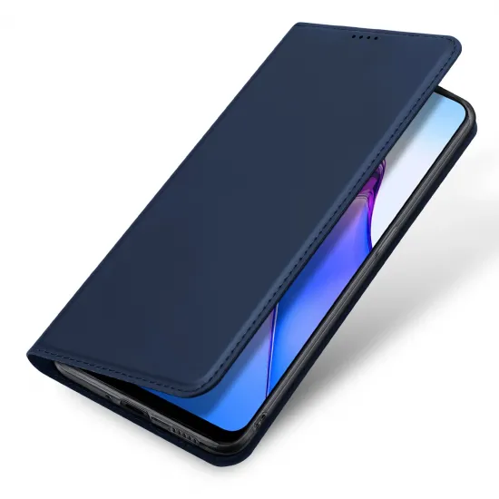 Dux Ducis Skin Pro case for Oppo Reno 8 Pro flip cover card wallet stand blue