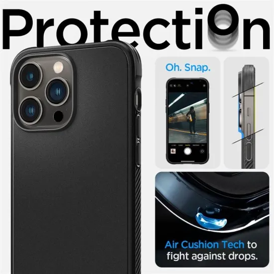 Spigen Rugged Armor Mag case with MagSafe for iPhone 14 Pro Max - matte black