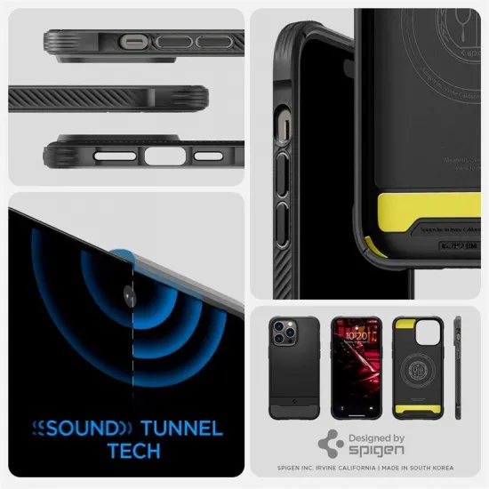 Spigen Rugged Armor Mag case with MagSafe for iPhone 14 Pro - matte black