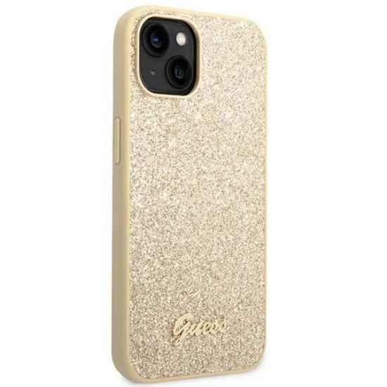 Guess GUHCP14MHGGSHD iPhone 14 Plus 6,7" złoty/gold hard case Glitter Script
