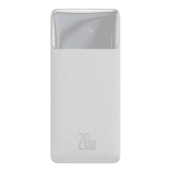 Baseus Bipow fast charging powerbank 30000mAh 20W white (Overseas Edition) + USB-A - Micro USB cable 0.25m white (PPBD050402)