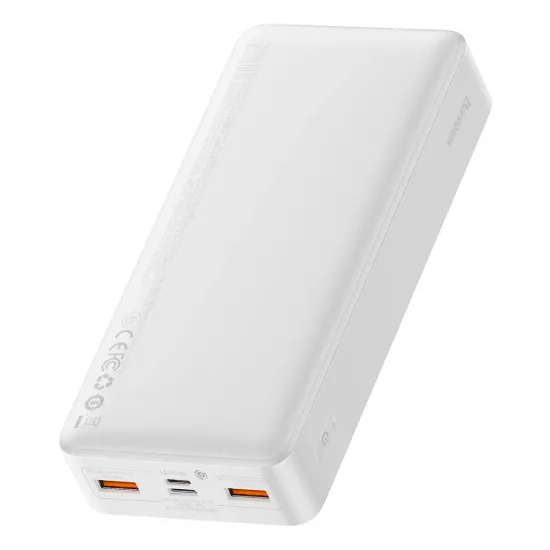 Baseus Bipow fast charging powerbank 20000mAh 20W white (Overseas Edition) + USB-A - Micro USB cable 0.25m white (PPBD050302)