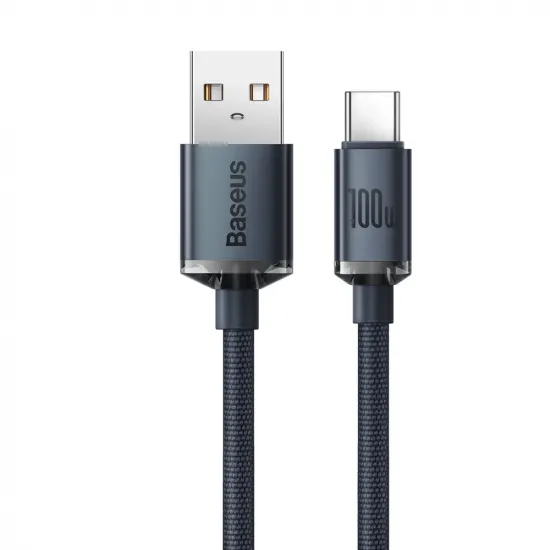 Baseus Crystal Shine Series Kabel USB-Kabel für schnelles Laden und Datenübertragung USB Typ A - USB Typ C 100 W 2 m schwarz (CAJY000501)