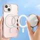 Clear Magnetic Case with MagSafe for iPhone 14 with a silver ring - transparent