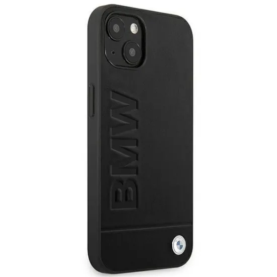 Case BMW BMHCP14SSLLBK iPhone 14 6.1 &quot;black / black Leather Stamp