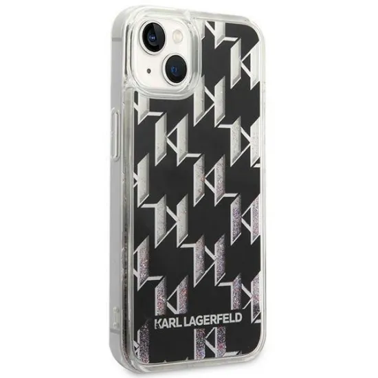 Karl Lagerfeld KLHCP14SLMNMK iPhone 14 6.1&quot; Hardcase schwarz / schwarz Liquid Glitter Monogram