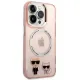 Karl Lagerfeld KLHMP14LHKCP iPhone 14 Pro 6.1&quot; hardcase pink/pink Karl &amp; Choupette Aluminum Magsafe