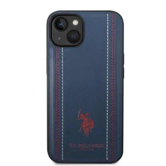 US Polo USHCP14SPFAV iPhone 14 6.1&quot; navy blue/navy blue Leather Stitch