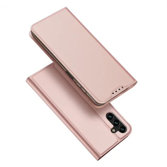Dux Ducis Skin Pro Case for Samsung Galaxy A14 5G Flip Card Wallet Stand Pink