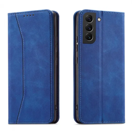 Magnet Fancy Case for Samsung Galaxy S23 Ultra Cover with Flip Wallet Stand Blue