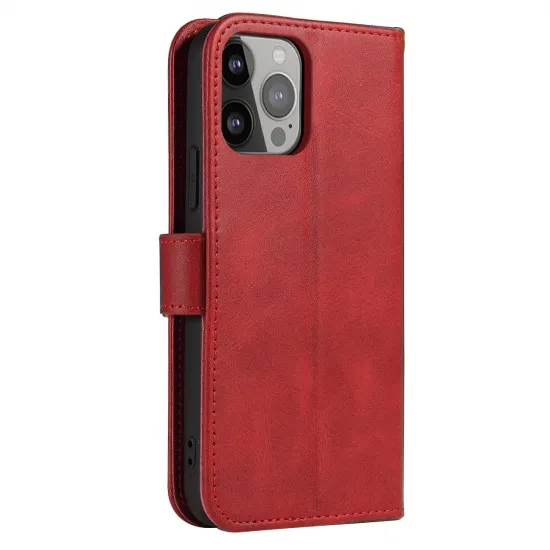 Magnet Case case for Samsung Galaxy S23+ flip cover wallet stand red