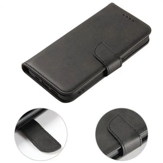 Magnet Case case for TCL 30 flip cover wallet stand black