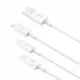 [RETURNED ITEM] Baseus Superior 3in1 USB cable - Lightning / USB Type C / micro USB 3.5 A 1.5 m White (CAMLTYS-02)