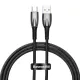Baseus Glimmer Series Fast Charging Cable USB-A - USB-C 100W 480Mbps 1m Black