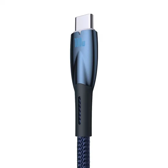 Baseus Glimmer Series fast charging cable USB-A - USB-C 100W 480Mbps 1m blue