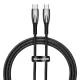 Baseus Glimmer Series Fast Charging Cable USB-C 480Mbps PD 100W 1m Black