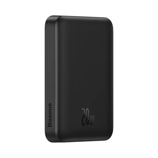 Baseus Magnetic Mini Power Bank with MagSafe 15W / PD QC 20W 10000mAh Black (Overseas Edition) + Xiaobai Series Cable USB-C - USB-C 60W 3A 0.5m Black
