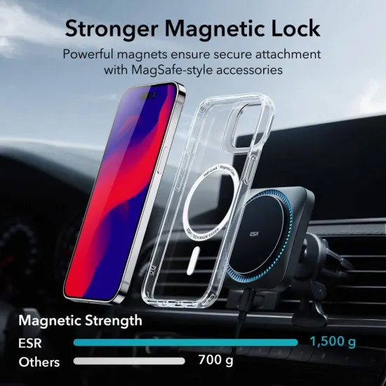 Etui ESR Classic Kickstand Halolock MagSafe na iPhone 14 Pro - przezroczyste