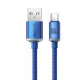 Baseus Crystal Shine Series cable USB cable for fast charging and data transfer USB Type A - USB Type C 100W 2m blue (CAJY000503)