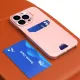 Leder Stand Case für Samsung Galaxy S23 Ultra Cover Card Wallet mit Ständer Pink