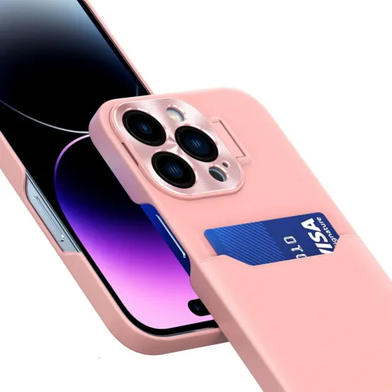 Leder Stand Case für Samsung Galaxy S23+ Card Wallet Cover mit Ständer Pink