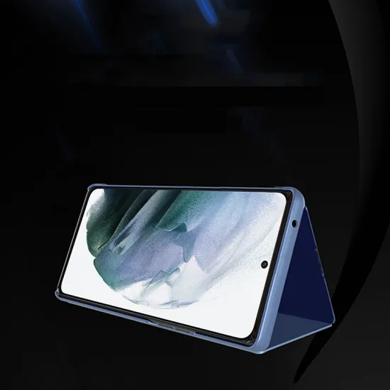 Clear View Case Hülle für Samsung Galaxy S23 Ultra Hülle mit Klappe Rosa