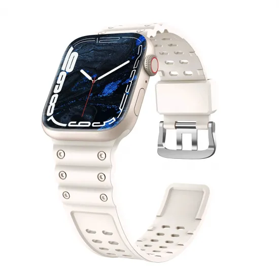 Strap Triple Protection Apple Watch Ultra, SE, 9, 8, 7, 6, 5, 4, 3, 2, 1 (49, 45, 44, 42 mm) band bracelet beige