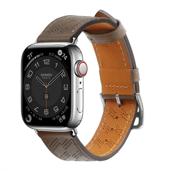 Armband Leder Lederarmband Apple Watch SE, 9, 8, 7, 6, 5, 4, 3, 2, 1 (41, 40, 38 mm) Bandarmband dunkelbraun