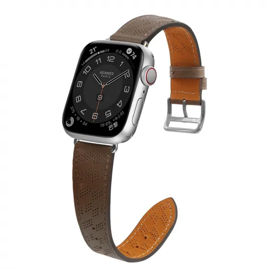 Armband Leder Lederarmband Apple Watch SE, 9, 8, 7, 6, 5, 4, 3, 2, 1 (41, 40, 38 mm) Bandarmband dunkelbraun