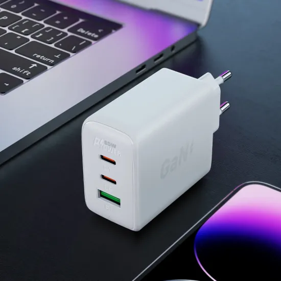 Acefast fast charger GaN (2x USB-C / USB-A) PPS / PD / QC4+ 65W white (A41)