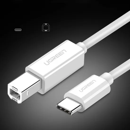 Ugreen Druckerkabel USB-C - USB-B 480Mb/s 1m weiß (US241)