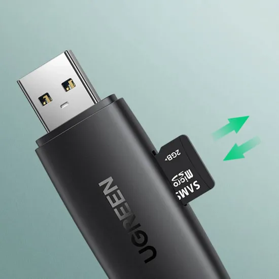 Ugreen Adapter SD / Micro SD Kartenleser (USB-A / USB-C) schwarz (CM304)