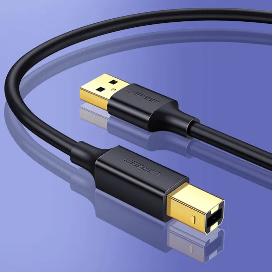 Ugreen printer cable USB-A - USB-B 480Mb/s 5m black (US135)