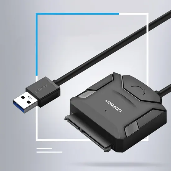 Ugreen Adapterkabel für 2,5' / 3,5' Laufwerk (USB-A 3.0 - SATA) schwarz (CR108)