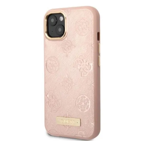 Guess GUHMP13MSAPSTP iPhone 13 6.1&quot; pink/pink hardcase Peony Logo Plate MagSafe