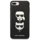 Karl Lagerfeld Saffiano Karl&amp;Choupette Head Case für iPhone 7 Plus / iPhone 8 Plus – Schwarz