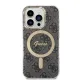 Set Guess GUBPP14XH4EACSK Case+ Charger iPhone 14 Pro Max 6.7" black/black hard case 4G Print MagSafe