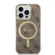 Set Guess GUBPP14XH4EACSW Case+ Charger iPhone 14 Pro Max 6.7" brown/brown hard case 4G Print MagSafe
