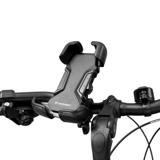 [RETURNED ITEM] Wozinsky strong phone holder for the handlebar of a bicycle, motorcycle, scooters black (WBHBK6)
