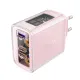 Acefast charger GaN 65W 3 ports (1xUSB, 2xUSB C) pink (A45)