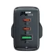 Acefast charger GaN 65W 3 ports (1xUSB, 2xUSB C PD) UK plug white (A44)
