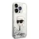 Karl Lagerfeld KLHCP14LLNKHCH iPhone 14 Pro 6.1" silver/silver hardcase Glitter Karl Head