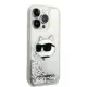 Karl Lagerfeld KLHCP14XLNHCS iPhone 14 Pro Max 6.7" silver/silver hardcase Glitter Choupette Head