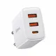 Baseus Compact Schnellladegerät 2x USB / USB Typ C 30W 3A Power Delivery Quick Charge weiß (CCXJ-E02)