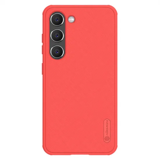 Nillkin Super Frosted Shield Pro case for Samsung Galaxy S23+ armored cover + phone stand red